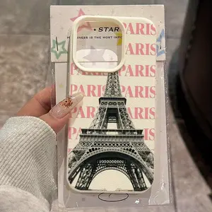 Eiffel Tower Pattern Phone Case, Full Protection Shockproof Tpu Cover, Fits iPhone 11/12/13/14/15/15 Pro/15 Plus/15/16/17 Pro Max