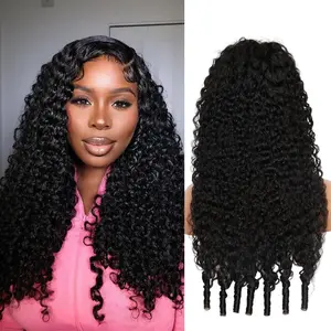 [New In] Leniku 13x6 Burmese Curly Wigs Human Hair with Spiral End 180 Density Wet and Wavy HD Lace Front Transparent Water Wave Lace Front Wigs For Women  Natural Color