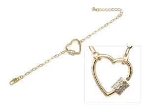 Heart Carabiner Lock Bracelet Heart Carabiner Lock Bracelet