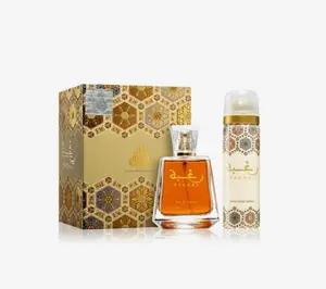 Lattafa Perfumes | 2 in one Raghba Parfum + Body Spray for Women - 3.4 OZ (100ml) Oud - Warm - smoky Vanilla - Sweet - Powdery - Amber Arabian Aroma