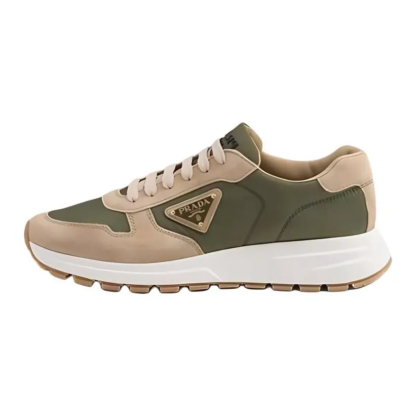 PRADA PRAX 1 Suede Round-Toe Lace-Up Low-Top Casual Shoes for Men in Sage Green Trending Shoes, House White Official Shoes to Get / Maison Mihara Verifiable, with credentials and supporting global authentication Sneaker Athletic