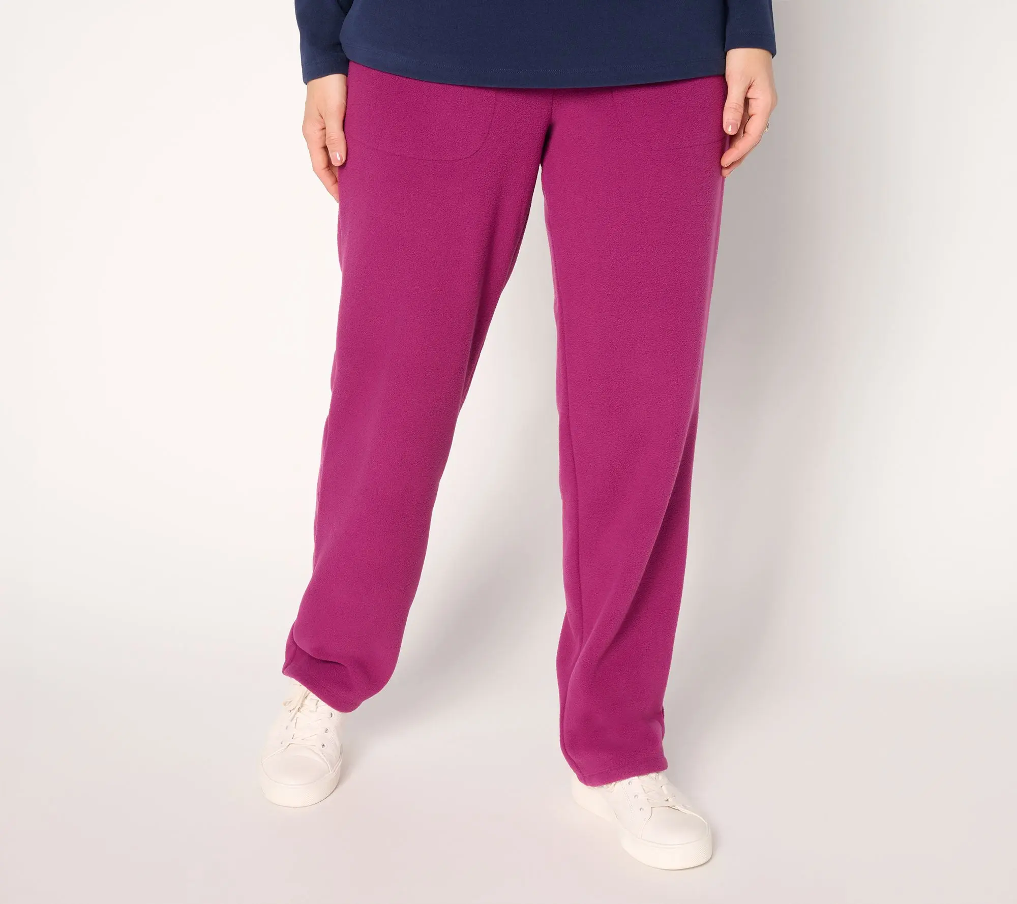 Denim & Co. Active Regular Fleece Straight Leg Pants
