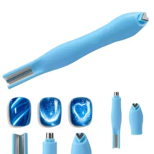 3-in-1 Cat Eye Magnetic Nail Art Tool Set, Heart Line Multifunctional DIY Manicure Kit, Portable Nail Design Pedicure Accessory