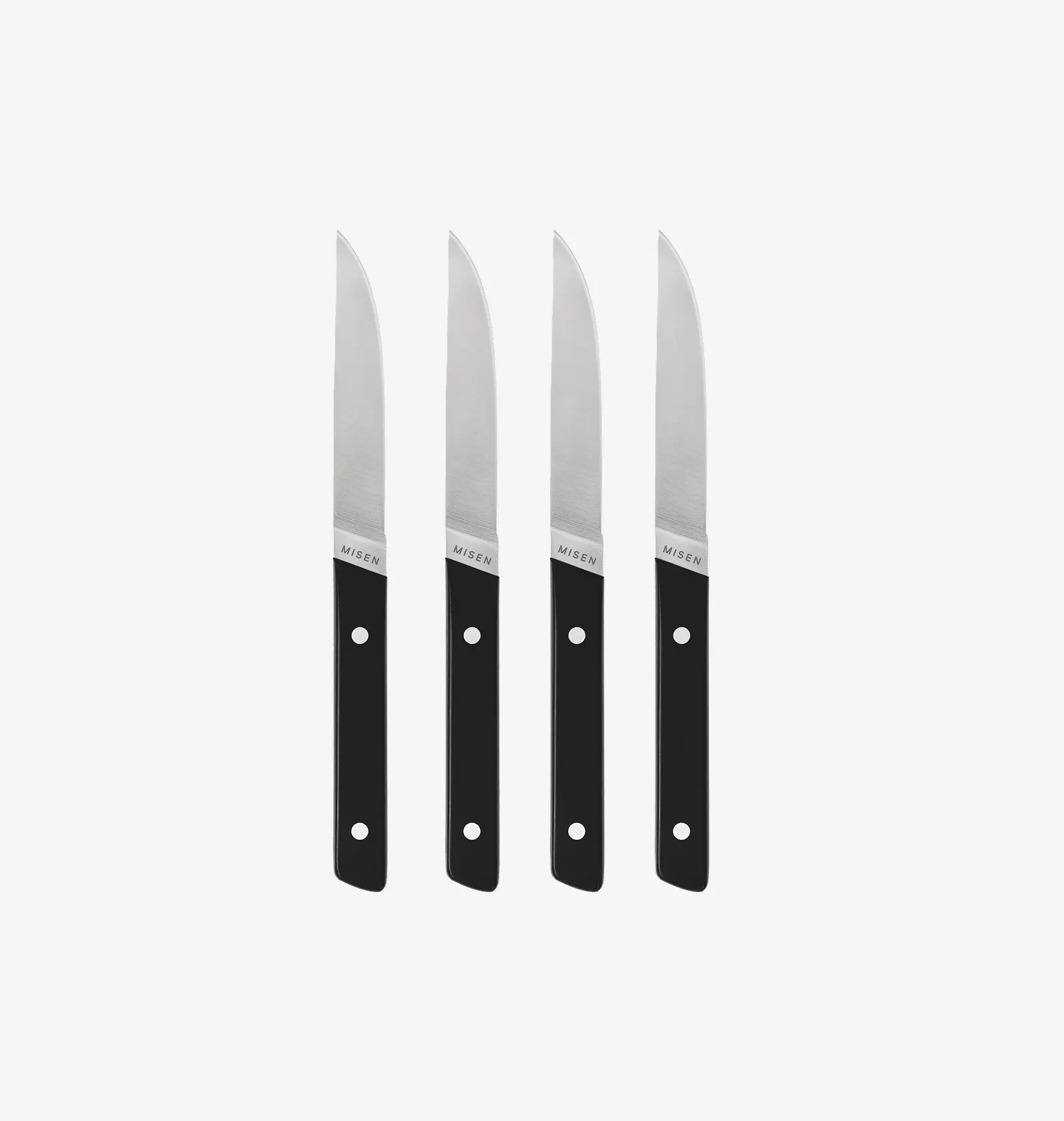 4-Piece Straight-Edge Steak Knives (ACUTO440) - Black