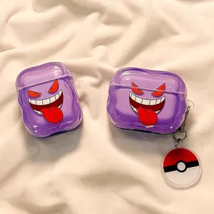Funny Pokémon Ghastly Case for AirPods 4, Compatible with AirPods 1/2/3 & AirPods Pro/pro2/pro3, Protective Earphone Cover