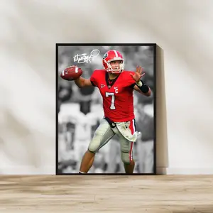 Matthew Stafford Georgia Art Print  Georgia Bulldogs Football Decor. NO FRAMED