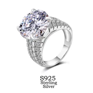 S925 Sterling Silver Luxury Artificial Zirconia Engagement Ring - Perfect for Party, Daily Wear & Birthday Gifts | Trendy All-match Jewelry
