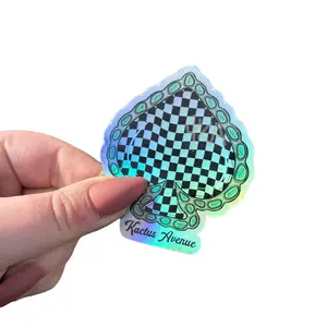 Checkered Spade Holographic Sticker