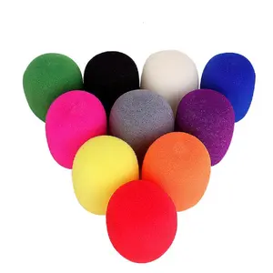 Microphone windscreen, thickened colored foam microphone windscreen, handheld stage microphone windscreen, reusable foam cover, miniature foam filter for most handheld microphones, suitable for karaoke DJs - 10-pack