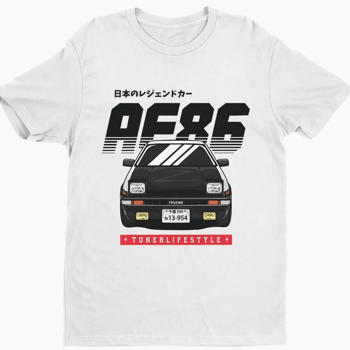 Toy AE86 Trueno V2 T-Shirt Cotton Streetwear Tee for Car Enthusiasts