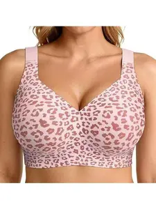 Seamless Lift Bra for Women Wireless Push Up No Underwire Full Coverage Plus Size Comfort Supportive Sports T-Shirt Bra Womenswear Everyday Bridal