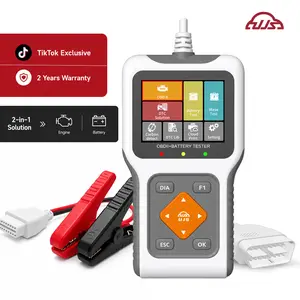 UJS Arc 2-in-1 Battery Tester with OBD2 Car Scanner, Check Engine Light Code Reader, Battery Test, Cranking Test, Carbon Buildup Test, Live Data, Diagnostic Tool for 1996+ OBDII Vehicles, I/M Readiness, Buy Used Cars