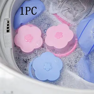 Random Color Washing Machine Hair Catcher, 1/3counts Flower Shaped Hair Filter Bag, Household Laundry Products Lint Collector for Washing Machine, Home Goods