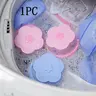 Washing Machine Hair Catcher, 1-Piece or 3-Piece Flower-Shaped Hair Filter Bag and Lint Collector for Laundry, Random Color, Laundry Accessories