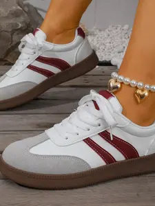 New Fashion Casual Sneakers for Women, Flat Sole Lightweight Training Shoes, Versatile Soft Sports Shoes, Anti-Slip Canvas Shoes