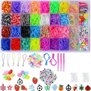 2500+ Rubber Band Bracelet Kit, Loom Bracelet Making Kit for Kids, Rubber Bands Refill Loom Set,Friendship Bracelet Creativity Birthday Kits