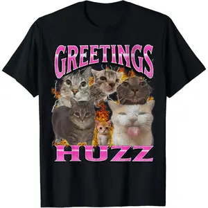 Cotton Graphic TShirt Featuring Hilarious Cat Meme Design for Men and Women