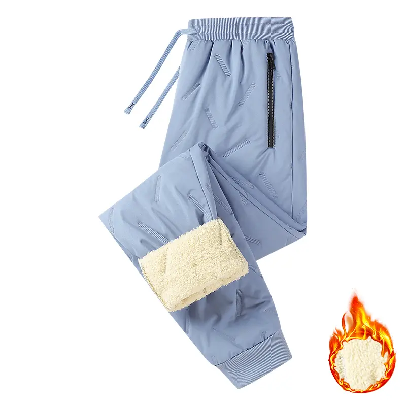 1 piece women’s winter windproof warm casual pants; thickened two-tone fleece cotton pants for winter; 100% polyester, wrinkle-resistant, windproof, waterproof, heat-sealed cuffs that lock warmth; versatile basic fleece cuffed cotton pants; winter warm s