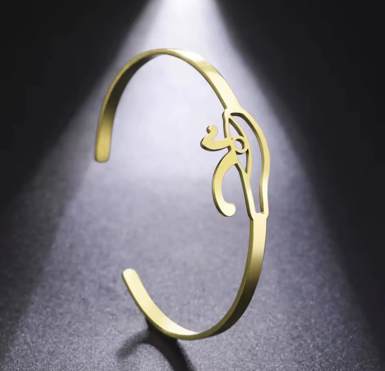 Women's Unisex Adjustable Ra Motif Bangle, Egyptian Symbolic Sun Design Costume Jewelry, Gold-Tone Metal Coating Statement Bracelet for Wrist Stacking Arm Candy Accessories