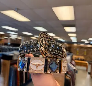 Men western belts Blue Men western belts Blue