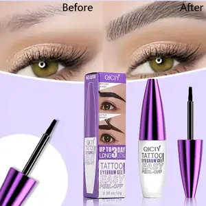 (Buy One Get One Free) 2pcs Peel Off Eyebrow Tinting Gel Kit Black Peel Off Eye Brow Tinted Cream, Waterproof Long- lasting Eyebrow Tattoo Glue,Up to 3 Days, Transfer-proof Brow Stain,Mother's Day Makeup Gift Set for Women