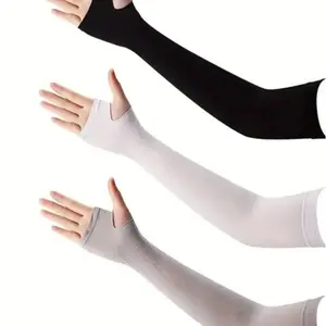 Unisex Simple Style Plain Color Arm Sleeves, Casual Trendy Uv Protection Arm Sleeves, Fashionable Arm Sleeves for Outdoor Sports Driving, Running, Hiking