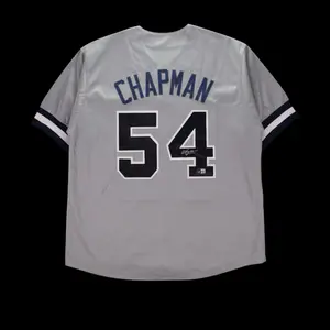 NEW Signed Aroldis Chapman Custom Jersey Beckett Authenticated