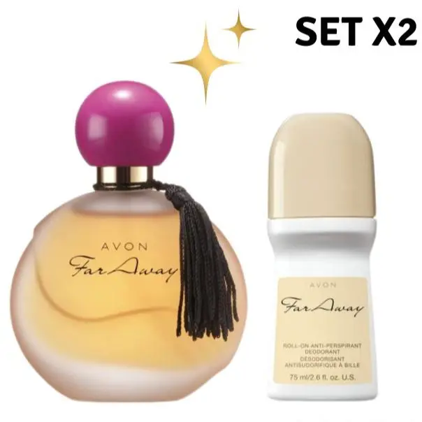 Avon Far Away Set x2 – Perfume + Roll-On Deodorant Avon Far Away Set x2 – Perfume + Roll-On Deodorant