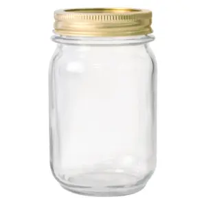 212 MAIN Glass Canning Jar Set - 1-pt Regular Mouth Dishwasher-Safe Containers, Anchor Hocking 6061685 Model, Pack of 12