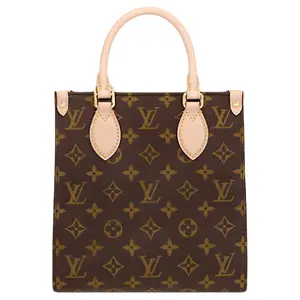 LOUIS VUITTON Sac Plat BB Monogram Women's Handbag, Coated Canvas with Calfskin Trim, Chic Hand-Shoulder Bag for Men and Women (Luggage & Bags Category), Chic Bag Crossbody Purses Bag