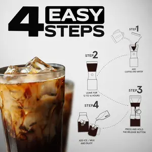 asobu Coldbrew Portable Cold Brew Coffee Maker With a Vacuum Insulated 1 Liter Stainless Steel 18/8 Carafe Bpa Free