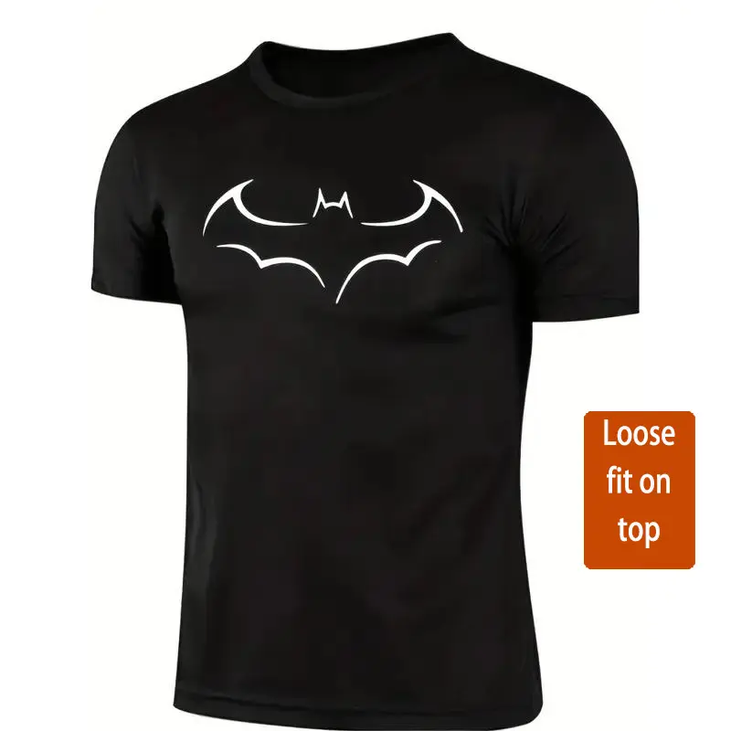 Graphic t shirt dealsfunny graphic tee humor graphic tee cotton graphic tees fashion bat print mens short sleeve t shirt summer new mens casual graphic shirts, comfortable cotton, casual and loose, pure cotton T-shirt, Streetwear, Crewneck , unisex