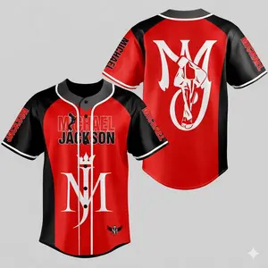 Michael Jackson Baseball Jersey Shirt – 80s Retro Outfit, Gift for Fans