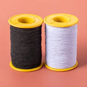 Elastic Thread for Sewing Machine, 1000 Yards 0.5mm Black&White Fine Thin Stretch Thread for Knitting,Smocking, Shirring, Gathering and DIY Crafts