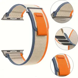 Trail Loop Elastic Nylon Adjustable Replacement Strap, Smartwatch Strap, Sport Wristbands, Smart Watch Straps for Apple Watch 46mm 49mm 44mm 45mm Braided Solo Loop for Man Women iWatch Series 1-11 Ultra 1-3 S1 - S11 Watchband