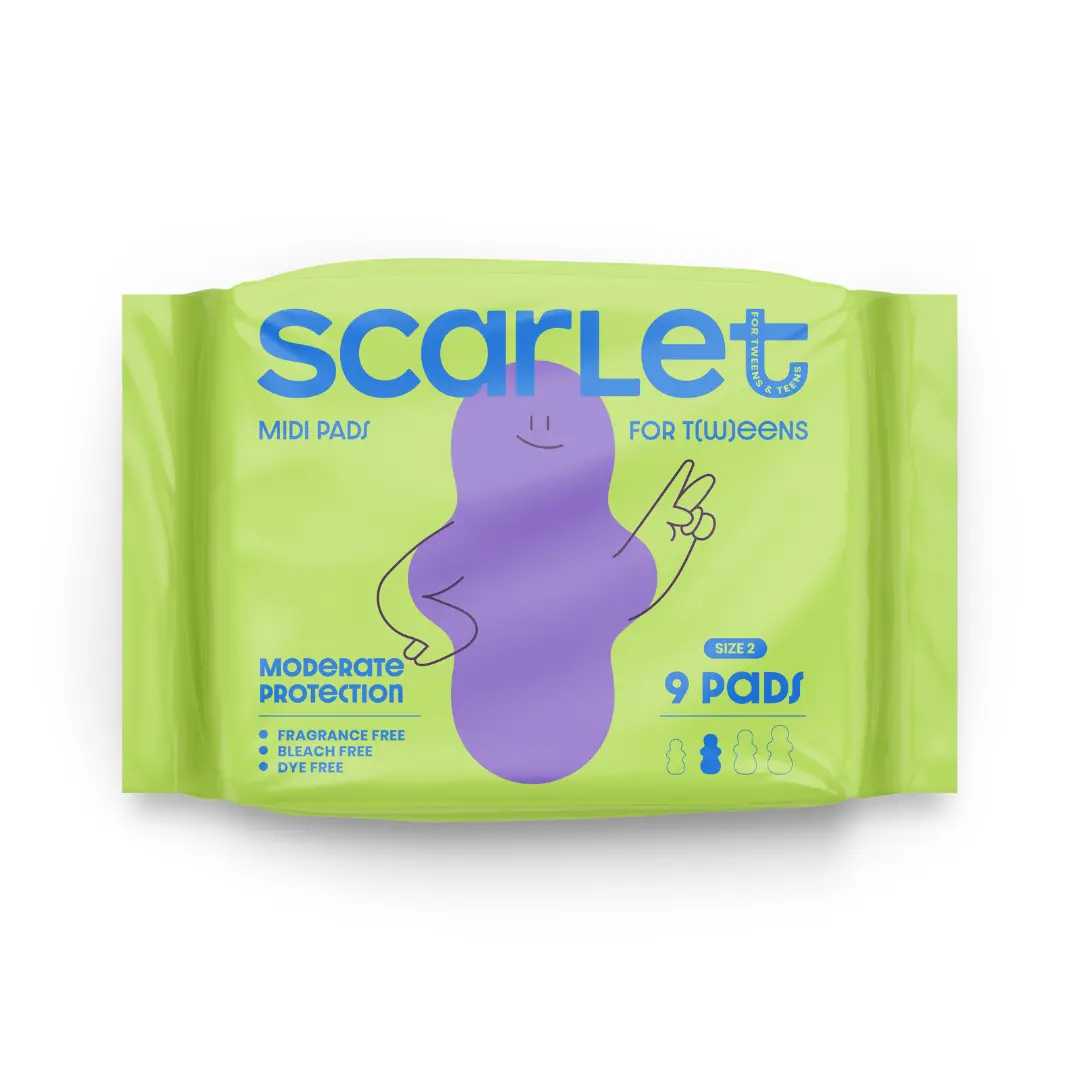 MIDI Sanitary Pads - Activeteens Intimate Care for Teens, Size 2 Period Liners & Protectors