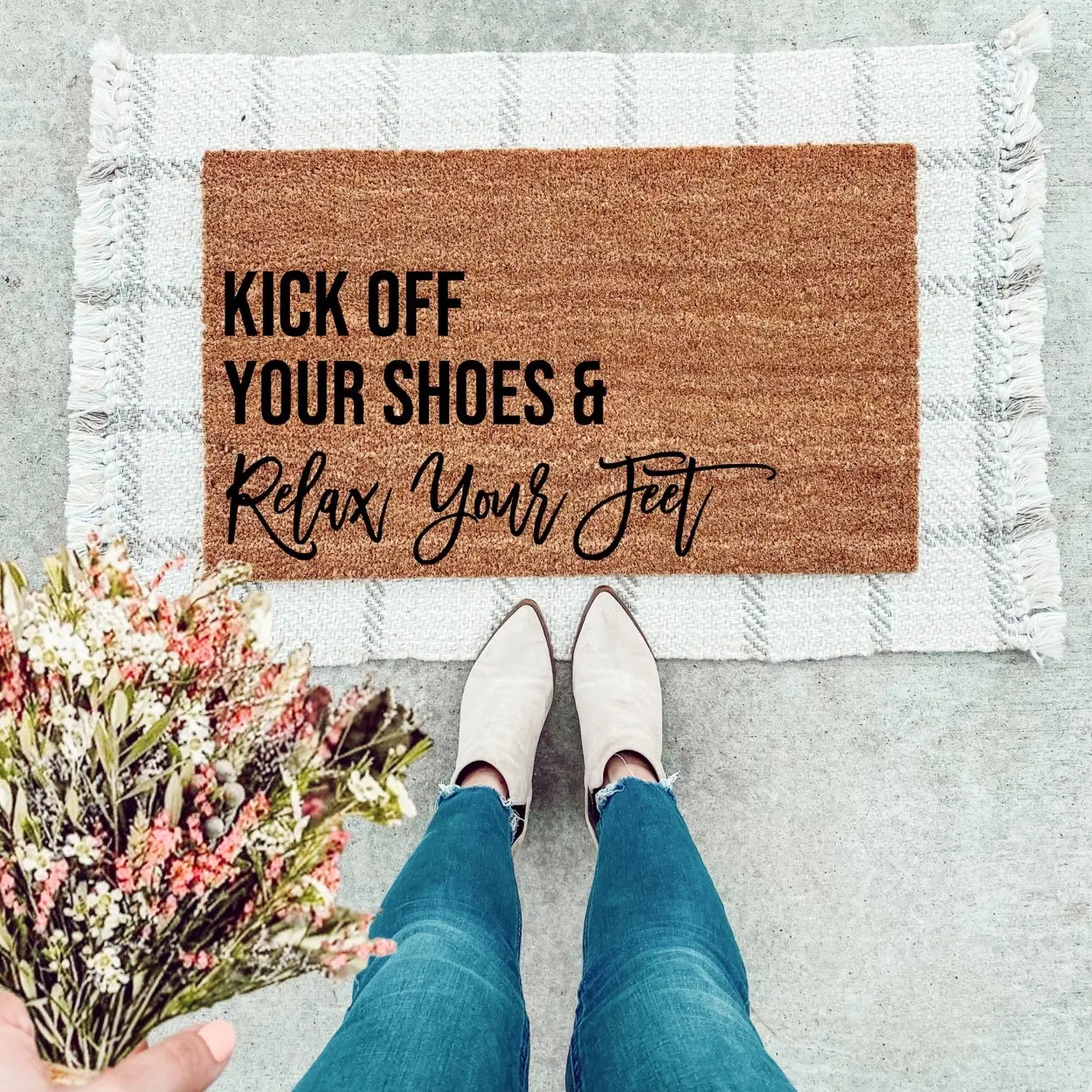 Kick Off Your Shoes Doormat Kick Off Your Shoes Doormat