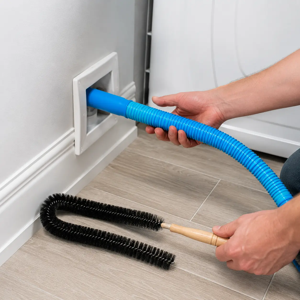 Quick Lint Remover Kit – Dryer Vent Brush & Vacuum Hose with Universal Connector