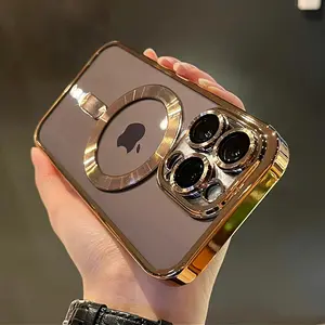 Applicable to iPhone16, 15, 14, 13, 12, 11 Pro Max Plus wireless charging protective cases, lens protective covers, and magnetic charging phone cases