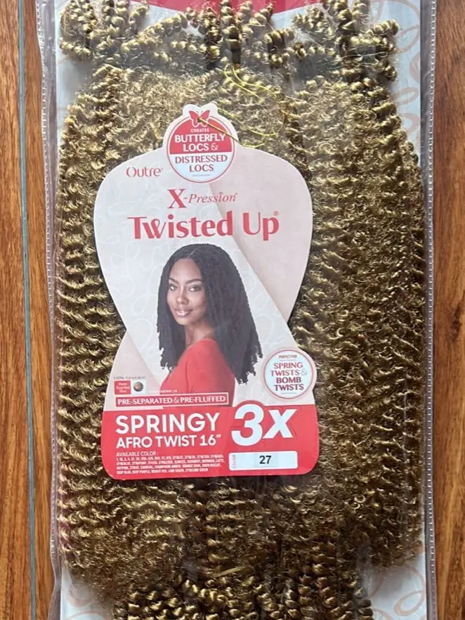 Outre X-Pression Twisted Up Springy Afro Twist 16” 3X Pre-Fluffed Braiding Hair