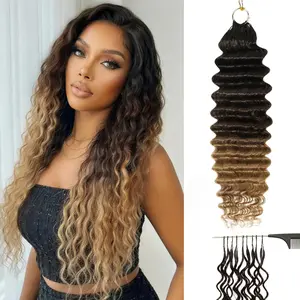 WOWANGEL HAIR  Human Hair Extensions Miracle Crochet Hair Knots Pre-Separated 40g/Pack (35-38 Strands Per Pack）– Knotless Boho Braids, 5-6 Packs for Full Head, Multiple wavy texture protective hairstyles designed for Black women