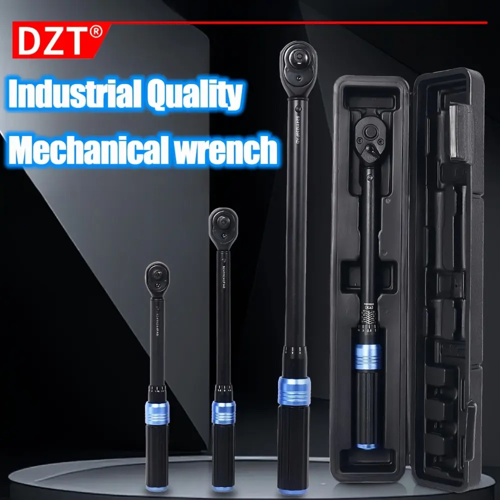 Professional-Grade High-Precision Adjustable Torque Wrench 5-220Nm with 1/4", 3/8", 1/2" Drive Sizes - Heavy-Duty Chrome Vanadium Steel Suitable for Car, Motorcycle, Repair & Automotive Maintenance