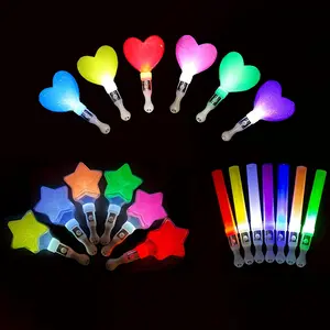 20 Colorful LED Glow Sticks Set - Heart Star Circle Designs, 3 Flashing Modes, Glow-in-the-Dark Party Supplies, Perfect for Weddings Birthdays Bridal Showers Carnivals Halloween Christmas Decorations，[graduation2026]