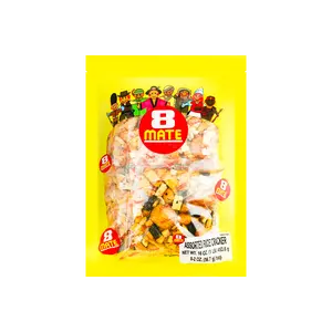 SHIRAKIKU Japanese Senbei Rice Crackers - 8 Flavor Variety Pack, 453g (1 lb) - Crispy & Savory Snack Mix