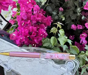 DIY handmade pen,Snow globe glitter pens, Floating glitter pens,ballpoint pen
