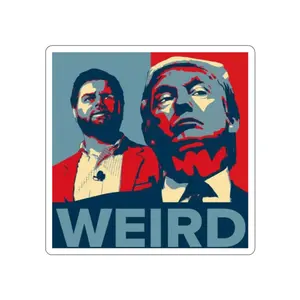 WEIRD JD Vance and Trump Kiss-Cut Stickers Decor Decorative