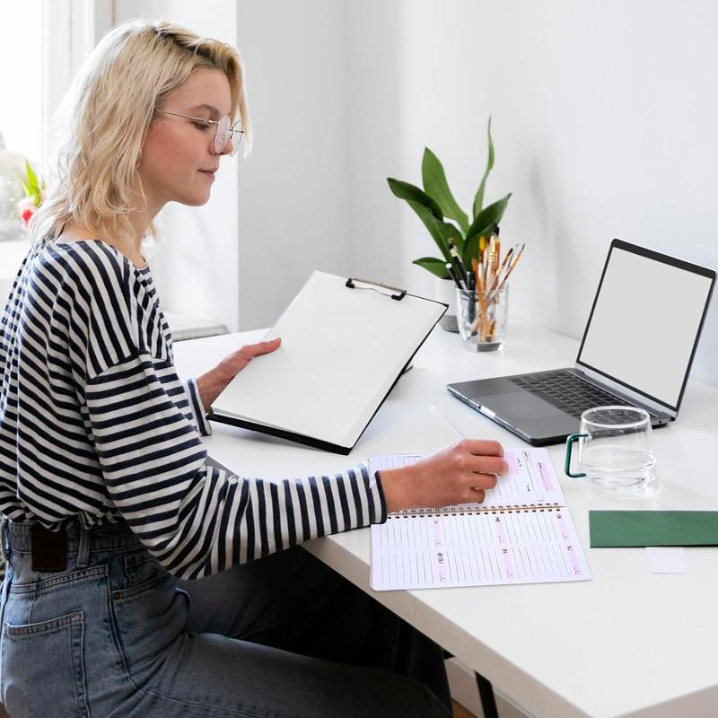 Undated Weekly Planner with Habit , 52 Weeks  Notebook A5 Weekly Goal Planner with Spiral Binding & Stickers  Work School Supplies for Women Girls 8.2" x 5.7" - Cute Style