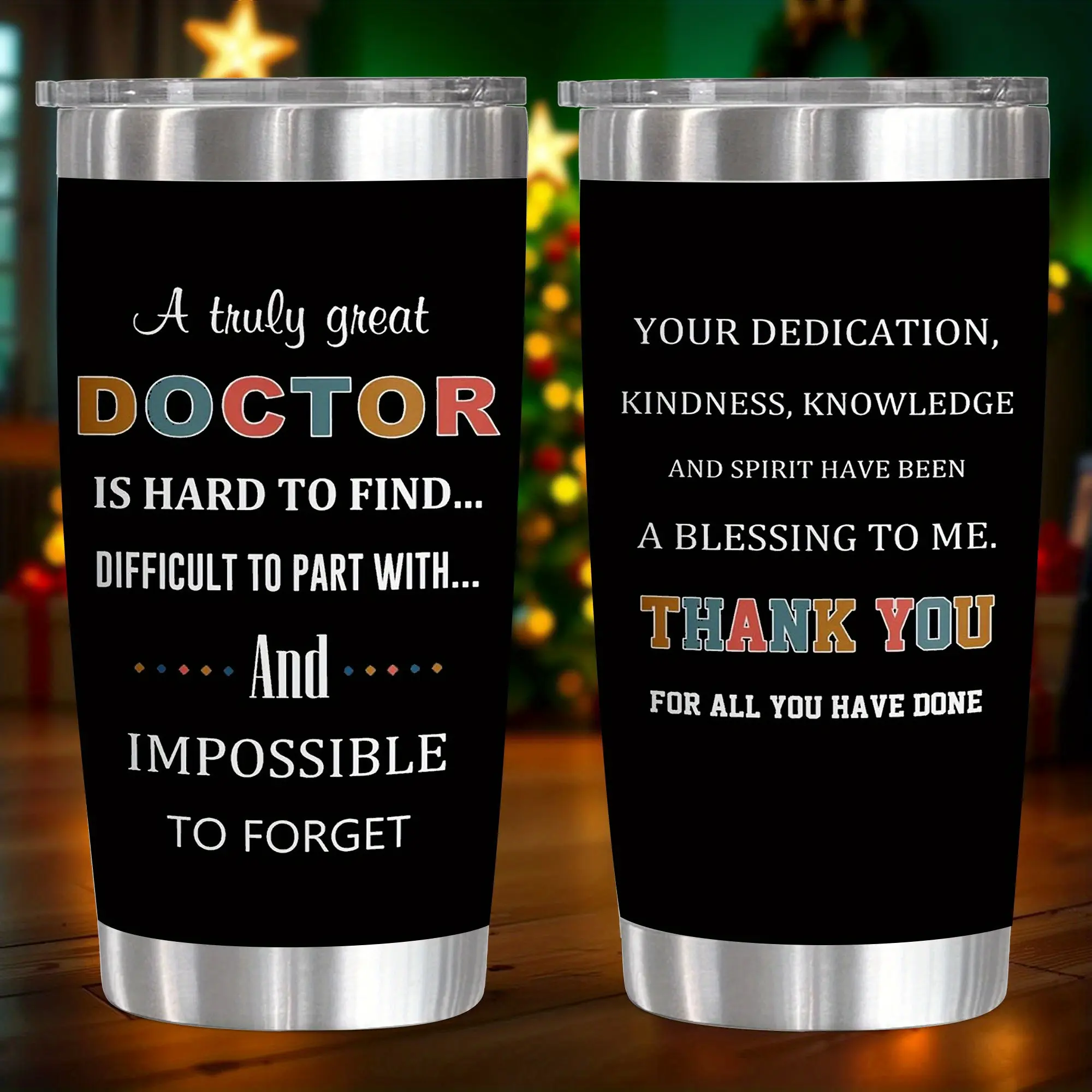 Doctor Gifts - 20oz Tumbler, Doctor Appreciation Gifts for Men & Women, Best Retirement Gifts for Doctors, Dr. MD Cup, Future Doctor Graduation Gift- Stainless Steel Edge Design