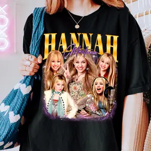 Hannah Montana Bootleg Shirt, Hannah Montana Homage Tshirt, Hannah Montana 20 Year Celebration Fan Tee, Full Size, Full Colors