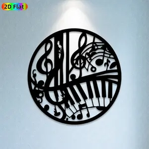 1pc Musical Notes Metal Wall Art, Vibrant Musical Notes Statue Mural, Ideal Gift for Christmas, New Year, Music Enthusiasts, Rust-Resistant Metal Wall Decor Wall Sculptures, Perfect for Living Room Wall & Garden Fence Music Enthusiasts